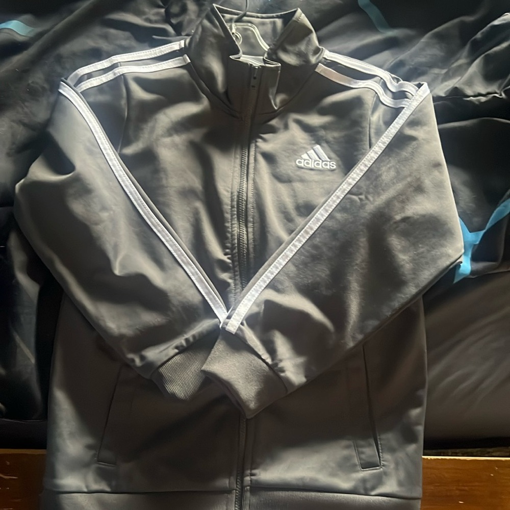 BOYS 7X Adidas Track Zip Up